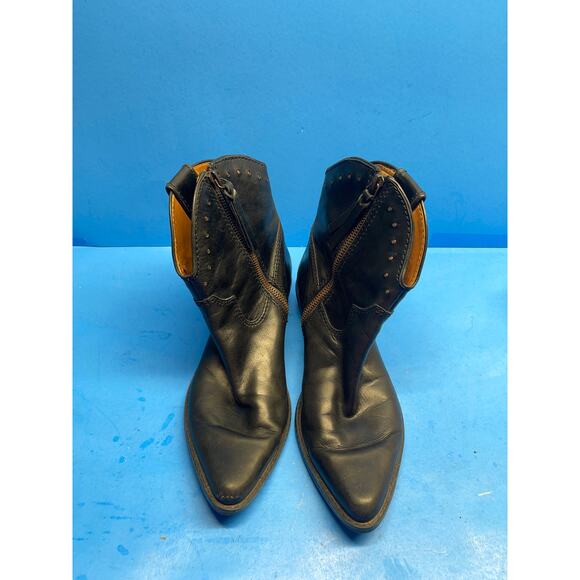 Nine West Vintage America Collection Black Leather Cowgirl Boots size 6 M - Picture 11 of 11